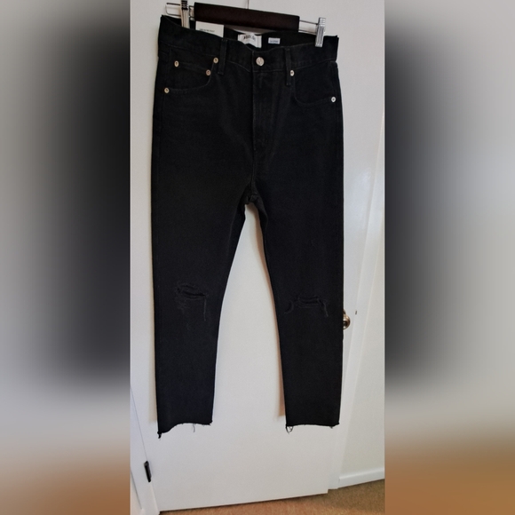 Agolde - Cherie - Sz 28 High Rise Straight Jeans Distressed - Picture 5 of 7